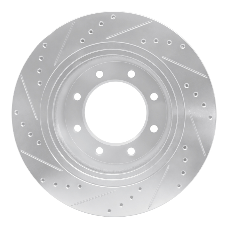 Nissan NV1500 Brake Rotor (1) - Front Right - R1 Concepts - Drilled & Slotted - Silver - `12-`21